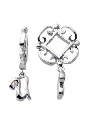 Storywheels iniciales 'U' cuelgan con diamantes de 14 quilates de oro blanco de la rueda - SÓLO 1 LEFT!-267939