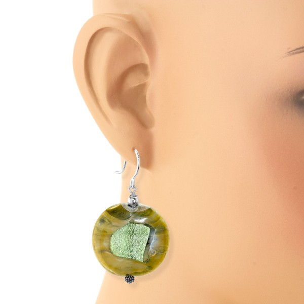 Pendientes de cristal verde The Goddess Collection