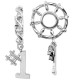 Storywheels Número 1 con diamantes cuelgan Sterling Silver Rueda-335675
