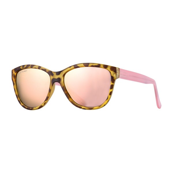 Gafas de sol polarizadas Jordyn de cristal tortuga mate y espejo oro rosa