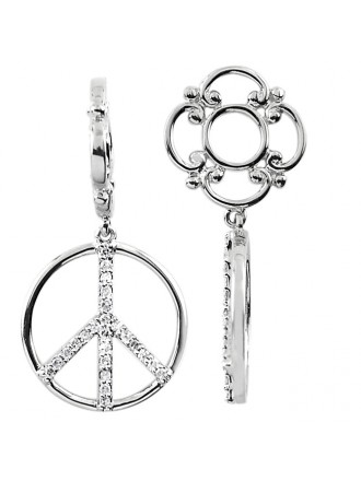 Storywheels signo de la paz de diamantes cuelgan de plata esterlina Rueda SOLO 2 DISPONIBLES -337406
