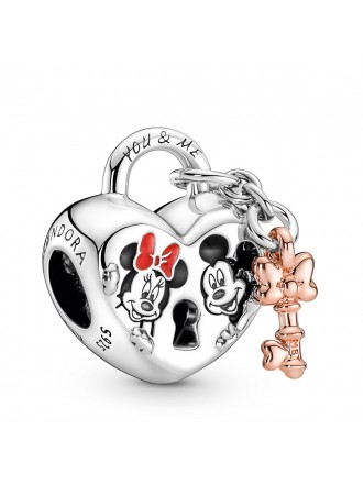 Dije Pandora Disney Mickey Mouse & Minnie Mouse Candado