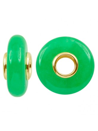 Storywheels teñido de jade verde de 14 quilates de oro Rueda-291668