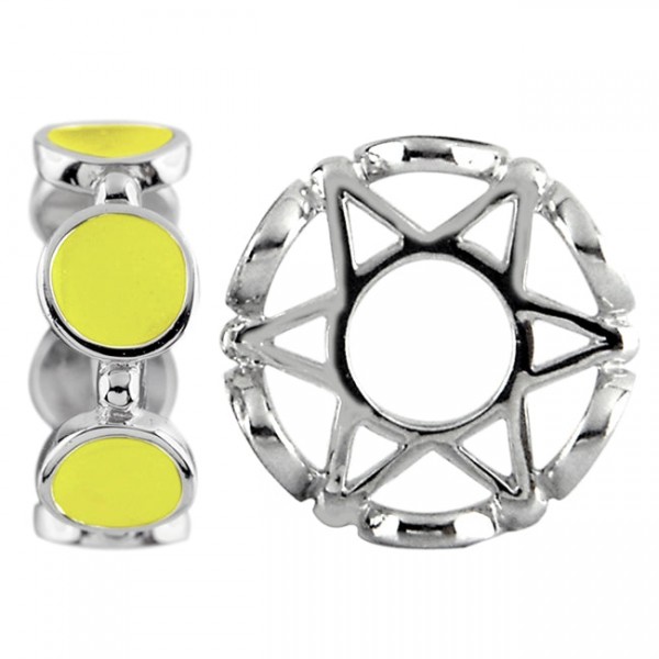 Storywheels amarillo círculo en forma de encanto Rueda-344457