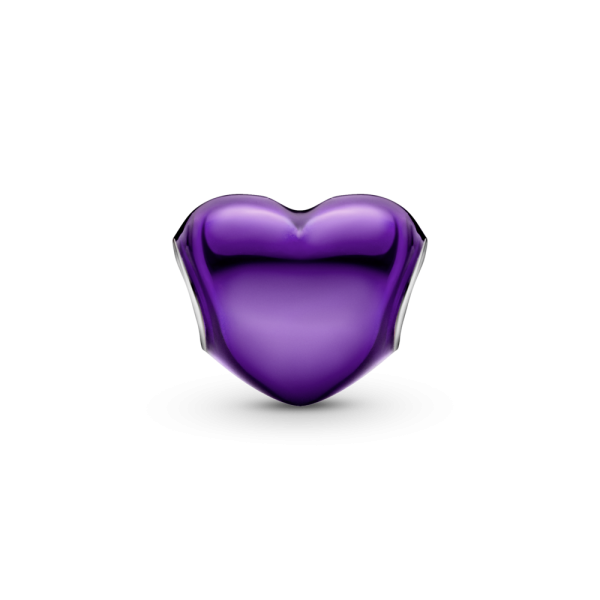 Pandora Colgante Corazón Púrpura Metalizado