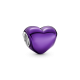 Pandora Colgante Corazón Púrpura Metalizado