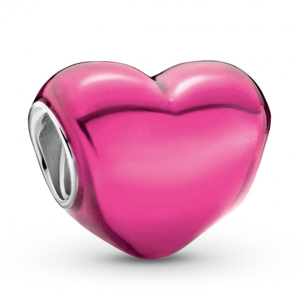 Pandora Colgante Corazón Rosa Metalizado